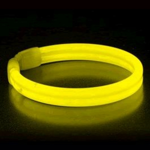 Blinkee 1145055 Wide Glow Stick 8 in. Bracelet, Yellow - Pack of 3