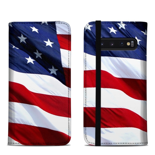 DecalGirl SGS10FC-PATRIOTIC Samsung Galaxy S10 Folio Case - Patriotic