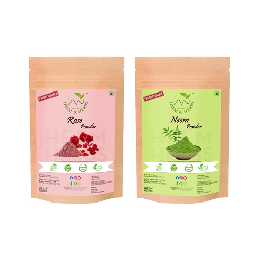 100% Natural Face pack (Neem Rose Powder, Pack of 2)