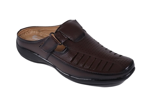 Men's Brown Synthetic Leather Velcro Casual Sandal size 10UK