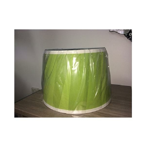 Apple Green Tapered Shade With White Trim