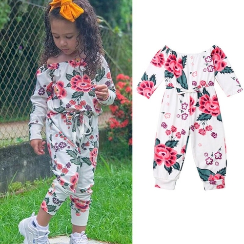 Pudcoco Autumn Toddler kids Baby Girl Floral Print