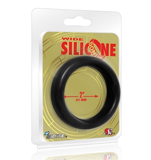 Wide Silicone Donut - Black - 2-Inch Diameter