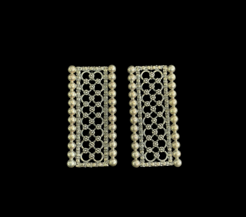 Silver Jaali Hooks SILVER EARRINGS FOR WOMEN