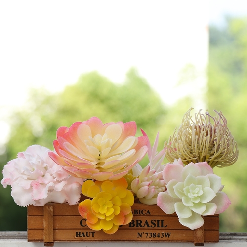 1Pcs Lotus Bonsai Fake Flowers Mini Artificial