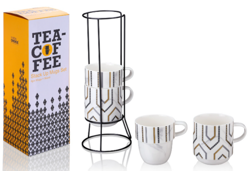 4 Art Deco Mug set