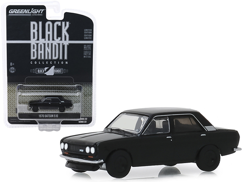 1970 Datsun 510 4-Door Sedan \Black Bandit\" Series 22 1/64 Diecast