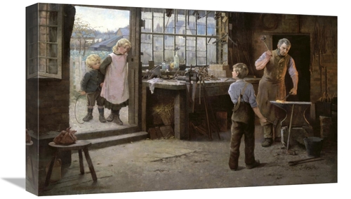 Global Gallery GCS-281690-22-142 22 in. His First Day at Work - Child 