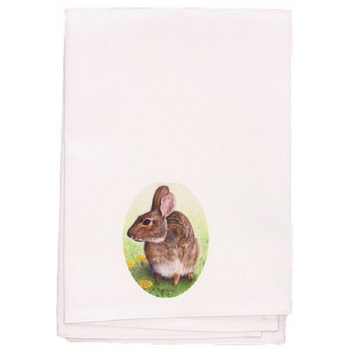 Betsy Drake GT053 Rabbit Guest Towel
