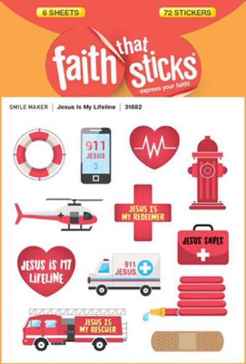 Tyndale House Publishers 199781 Sticker-Jesus is My Lifeline 6 Sheets 