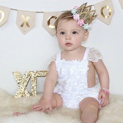 Fairy Baby Girls Lace Layered Bodysuit Infant