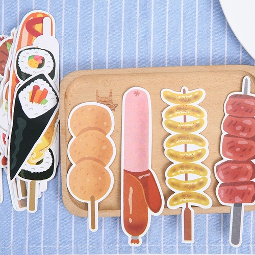 30PCS/Pack Cute Food Sausage Bookmark Paper