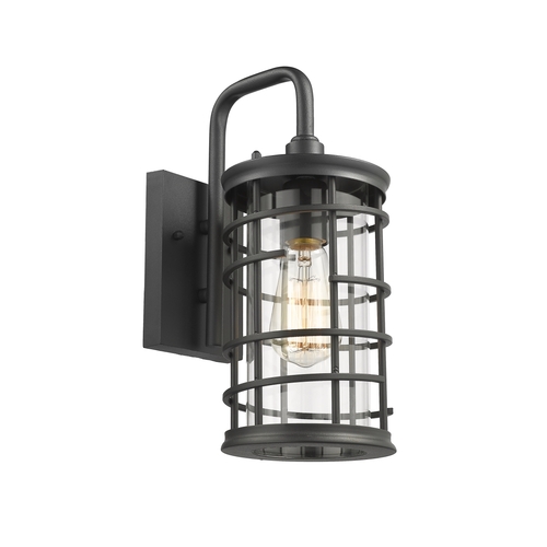 Chloe Lighting CH2D287BK13-OD1 Laurel Industrial 1 Light Textured Blac