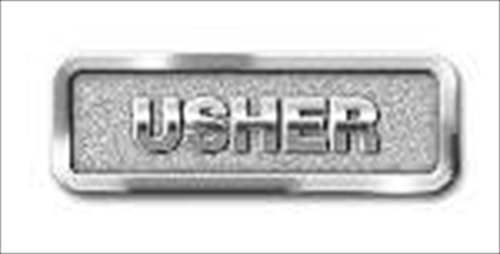 Badge Usher Magnetic Silver