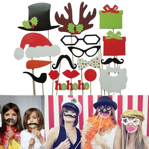 Hot Sales 17Pcs DIY Photo Booth Props Mustache Lip