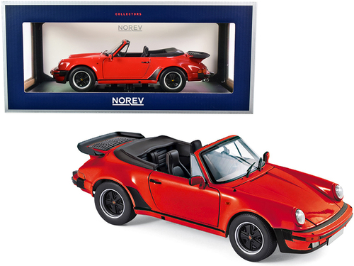 1987 Porsche 911 Turbo Cabriolet Red 1/18 Diecast Model Car by Norev