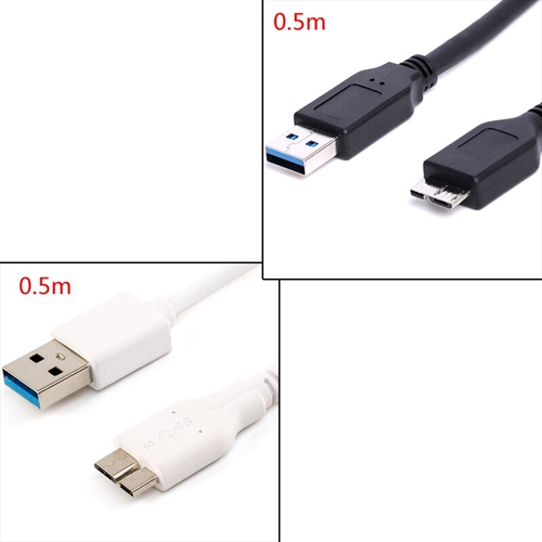 1pc 50/100cm USB 3.0 Cable Plastic Black Mini USB