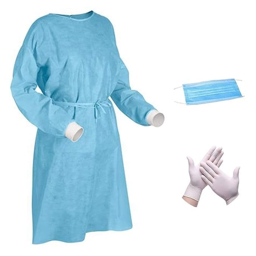 Disposable Medical PPE Kit Non-Woven (Size-S) (Color-LIGHT BLUE)