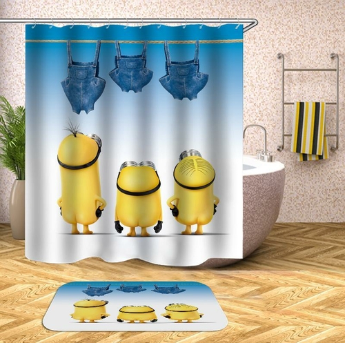 Pants Drying Minions Shower Curtain