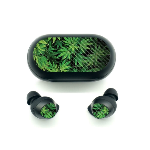 MightySkins CF-SAGBU-Weed Carbon Fiber Skin for Samsung Galaxy Buds - 