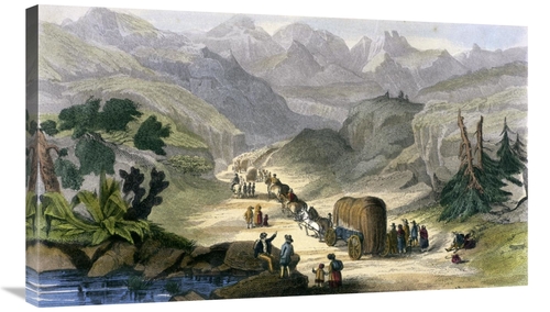 Global Gallery GCS-280817-36-142 36 in. Emigrant Party on the Road to 