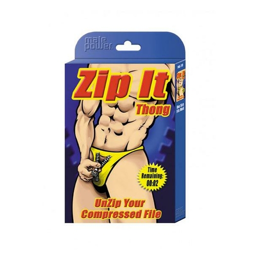 Zip It Thong Novelty Underwear