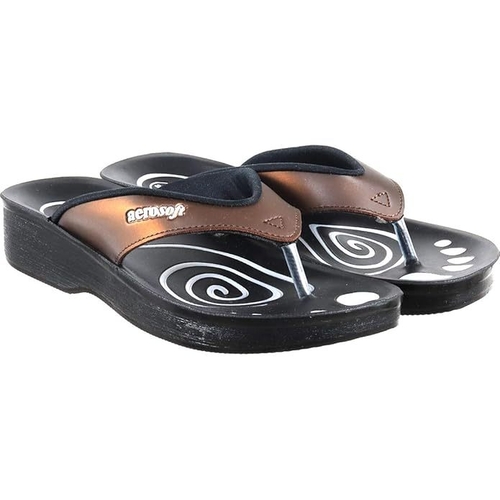 Women's Slip On Flip-Flops (Size-UK-4) (Color-BROWN)