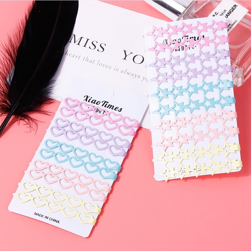 2018 New 10PCS/Pack Girls Colorful Heart Star Long