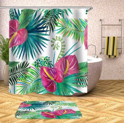 Multi Colored Tropical Mix Shower Curtain