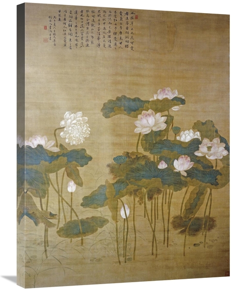 Global Gallery GCS-267603-30-142 30 in. Lotus Pond Art Print - Hua Yan