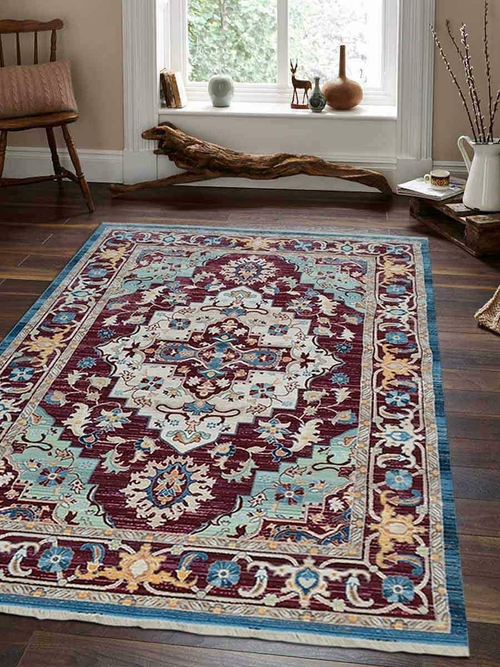 5 ft. x 7 ft. 10 in. Machine Woven Crossweave Polyester Oriental Recta