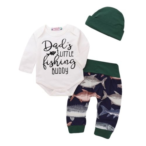 0 24M Baby Letters Printing 3Pcs Clothes Sets