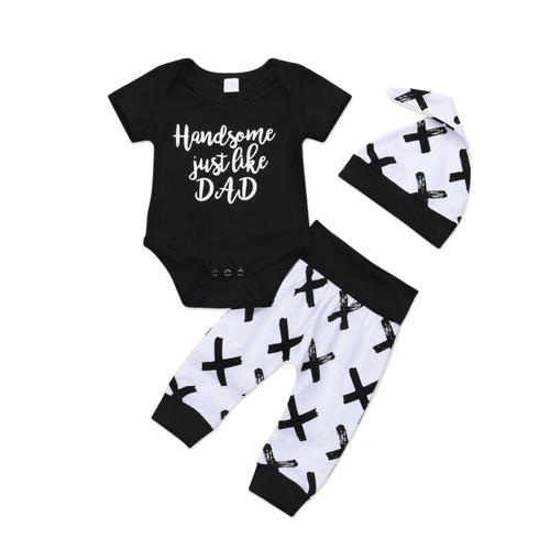 0 24M Babies 3Pcs Clothes Set Newborn Baby Boys