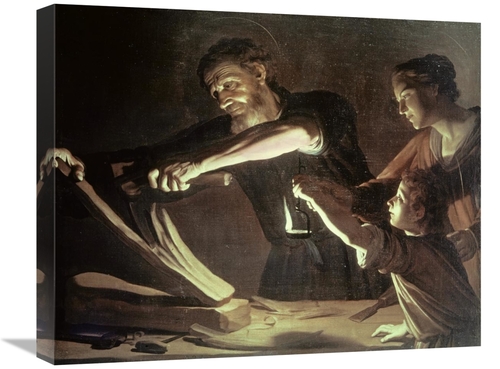 Global Gallery GCS-283292-22-142 22 in. Holy Family in the Carpentry S