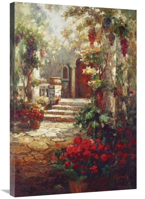 Global Gallery GCS-128535-2436-142 24 x 36 in. Courtyard Romance Art P