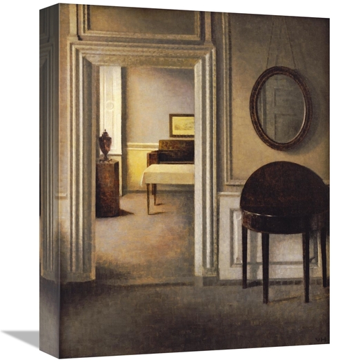 16 in. The Music Room, 30 Strandgade Art Print - Vilhelm Hammersho