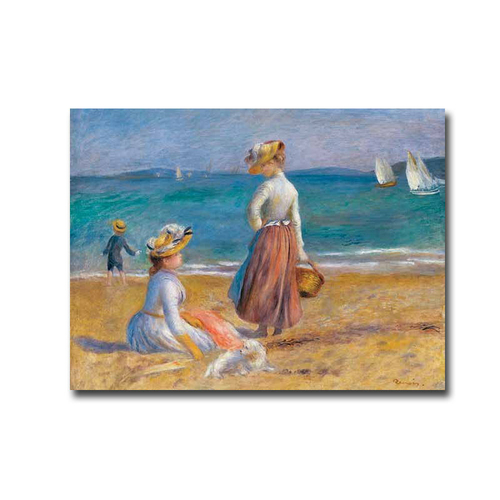 Artistic Home Gallery 1216AM923SAG Figures on The Beach by Pierre Augu