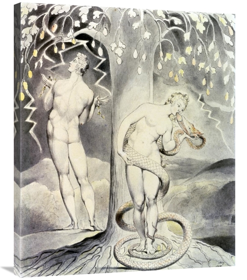 Global Gallery GCS-281728-36-142 36 in. The Temptation & Fall of Eve A