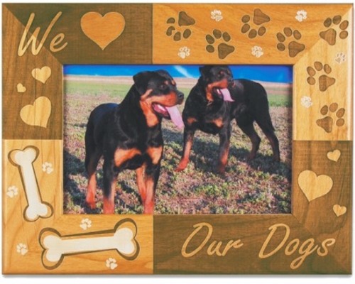 Giftworks Plus PET0019 We Heart Our Dogs- Alder Wood Frame- 3.5 x 5 In