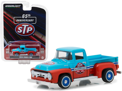 1954 Ford F-100 Truck Blue and Orange \STP 65th Anniversary\"