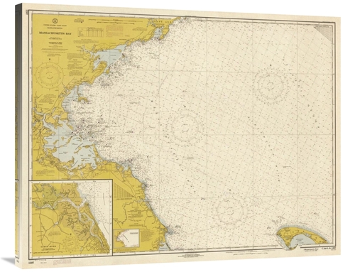 Global Gallery GCS-450535-40-142 40 in. Nautical Chart - Massachusetts