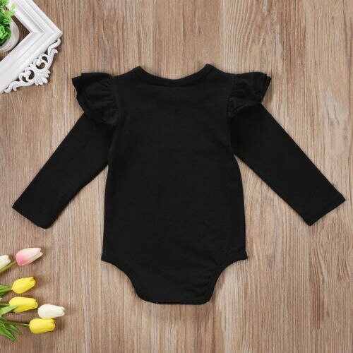 Newborn Infant Baby Girls Cotton Bodysuit Jumpsuit