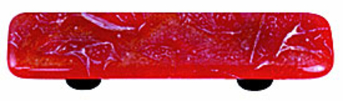 Hot Knobs HK4000-PA Metallic Fractures Brick Red Rectangle Glass Cabin