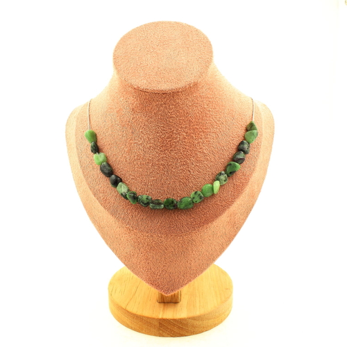 Epidote from Myanmar (Burma) 20 beads necklace