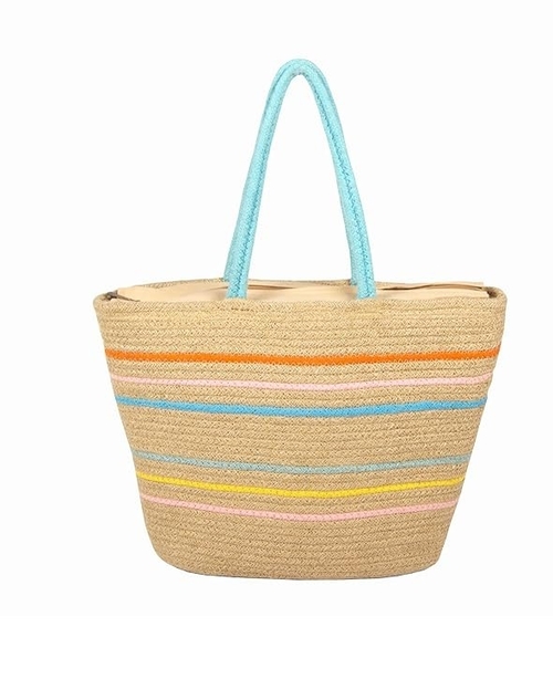 Trendy Jute Bag multicolor Stripped Jute bag