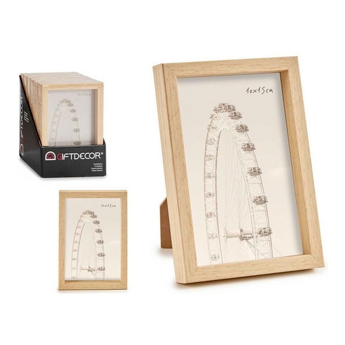 Photo frame 78467 11,6 x 2 x 16,7 cm 12,7 x 2 x 17,5 cm Brown Plastic