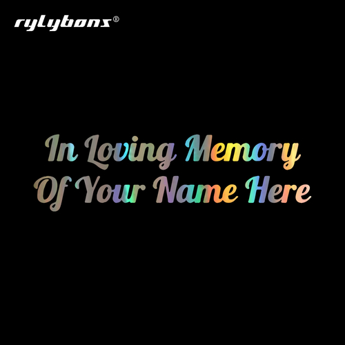 18*5cm In Loving Memory of Your Name Here Car
