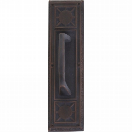 Nantucket Pull Plate with Mission Pull, Venetian Bronze Finish - 3