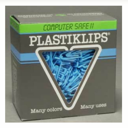 Plastiklips Paper Clips Small Size 1000 Pack Light BLUE (LP-0280)