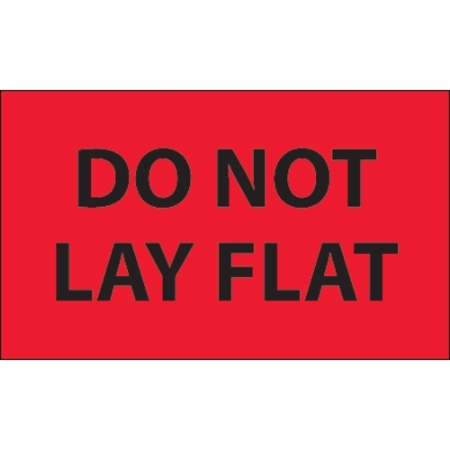 Tape Logic DL1088 3 x 5 in. - Do Not Lay Flat Fluorescent Red Labels -